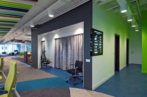 上海辦公家具廠——美團過道辦公家具設計