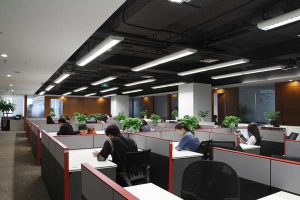 上海辦公家具廠家——碧江辦公家具網為漢今國際打造的職員辦公區3