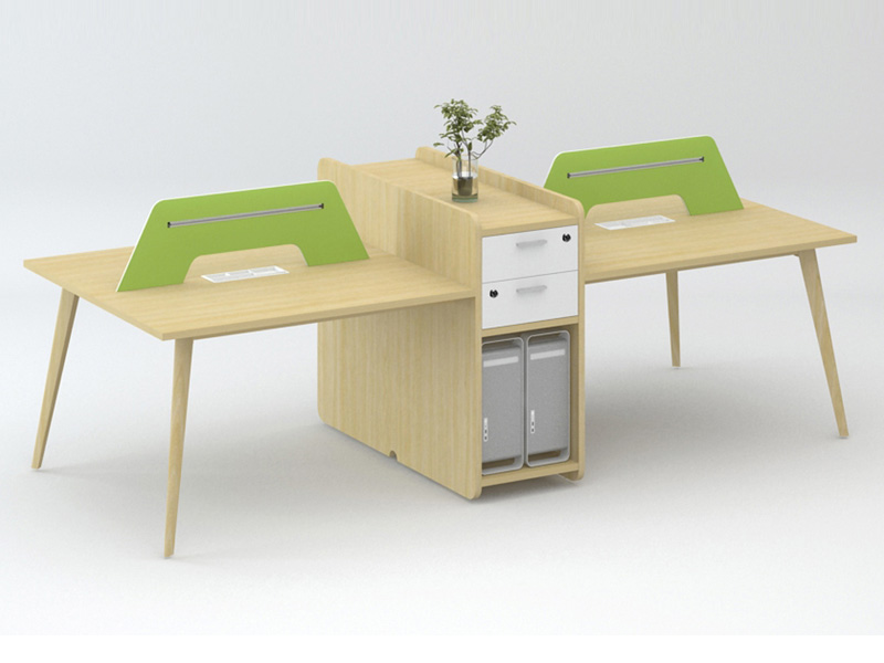 四人位辦公桌蘇萊曼橡木暖白簡約板式辦公位 四人位辦公桌蘇萊曼橡木暖白簡約板式辦公位