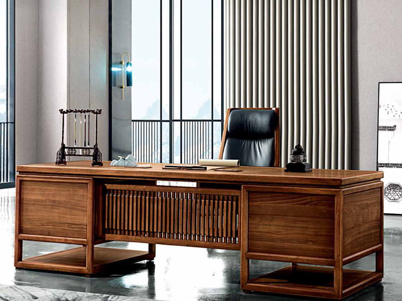 明代風(fēng)格新中式實(shí)木大班臺楠木總裁辦公桌 明代風(fēng)格新中式實(shí)木大班臺楠木總裁辦公桌