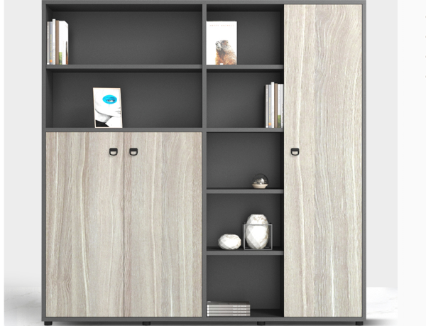 木質檔案資料書桌落地儲物帶門組合辦公室大文件柜子 木質檔案資料書桌落地儲物帶門組合辦公室大文件柜子