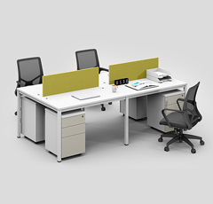 四人位職員辦公桌 4人卡位屏風員工位 電腦桌工作位組合家具 四人位職員辦公桌 4人卡位屏風員工位 電腦桌工作位組合家具